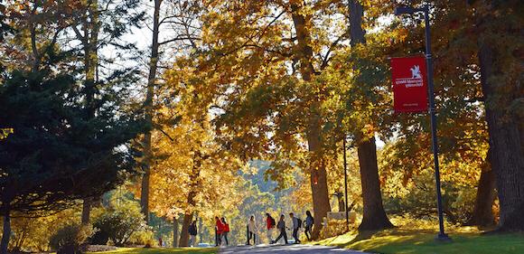 Students Walking in the Fall
